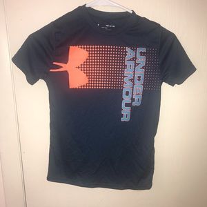 Boys Navy Blue Under Armour Short Sleeve Shirt